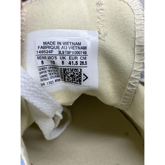 Converse All Star Chuck Taylor Sneakers Women 10 Mens 8 Shoes Blue 9A 1703-M88 - Picture 5 of 8